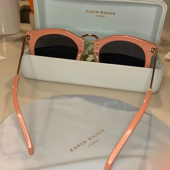 Karen Walker Super Lunar Round Monochromatic Sunglasses, Pink